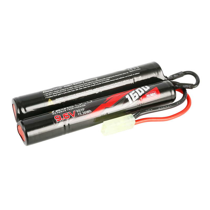 Gens ace 1600mAh 8S 9.6V Lipo Airsoft Gun Nunchuck-Style NIMH Battery