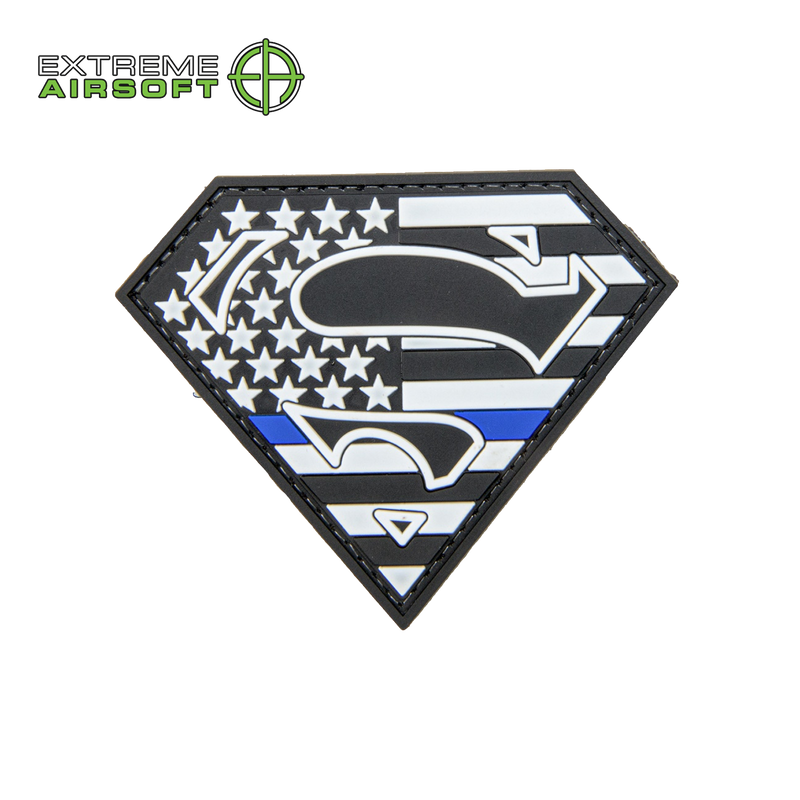 Thin Blue Line Superman PVC Patch
