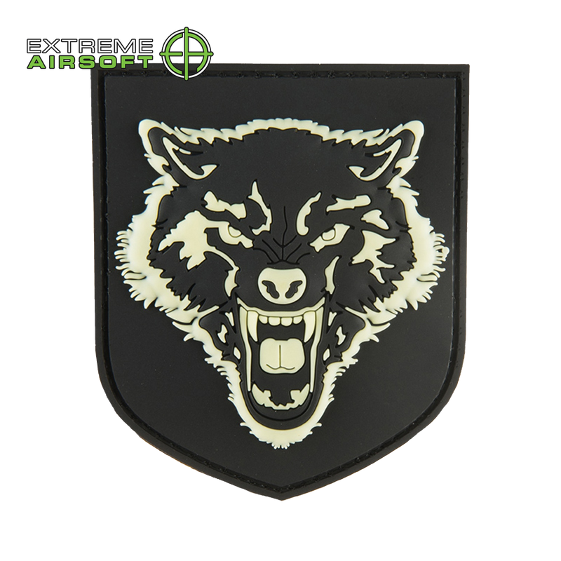 Wolf Glow-In-The-Dark PVC Patch