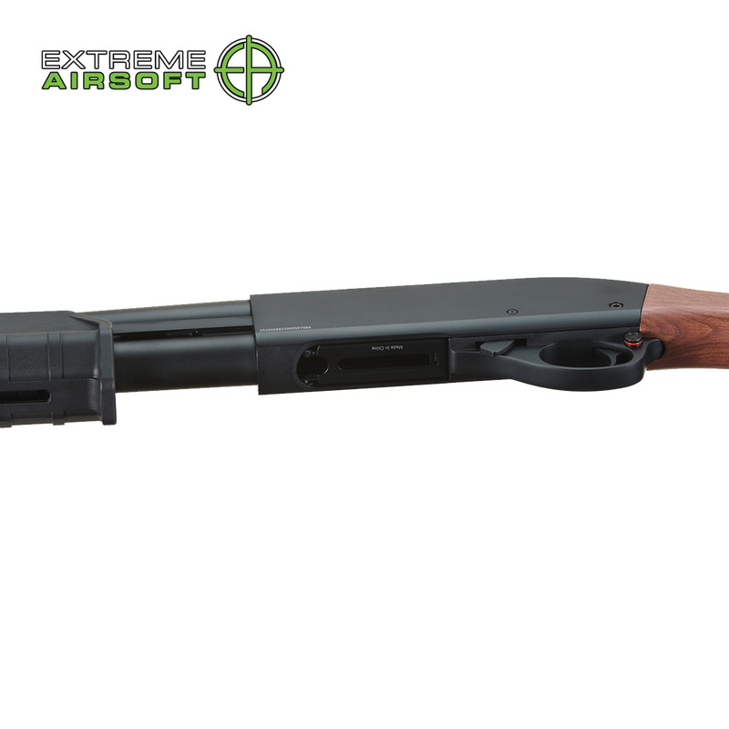 Golden Eagle Tactical M870 3/6-Shot Pump Action Gas Airsoft Shotgun [Sawed-Off] - WOOD